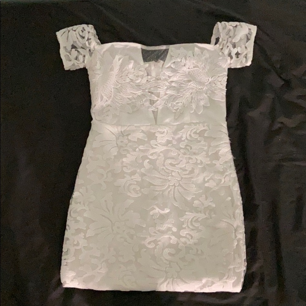 White lace midi